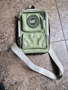 Michael Kors Light Green MK Logo Sling